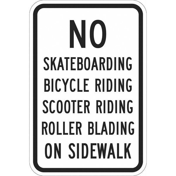 Facility Sign, 18 in H, 12 in W, Aluminum, Vertical Rectangle, English, T1-1222-DG_12x18