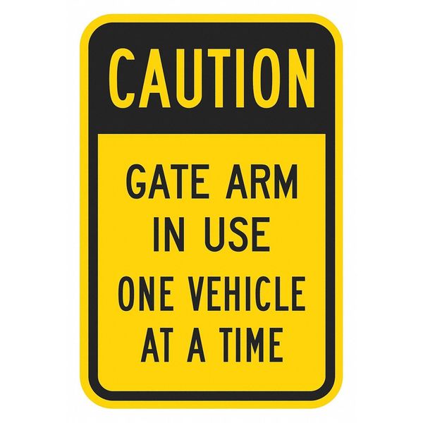Parking Lot Gate Parking Sign, 18 in H, 12 in W, Aluminum, Vertical , English, T1-1347-DG_12x18