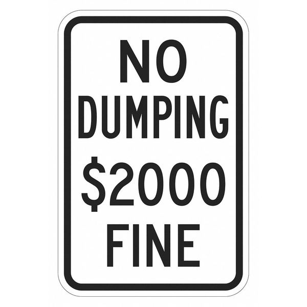 Facility Sign, 18 in H, 12 in W, Aluminum, Vertical Rectangle, English, T1-1703-EG_12x18