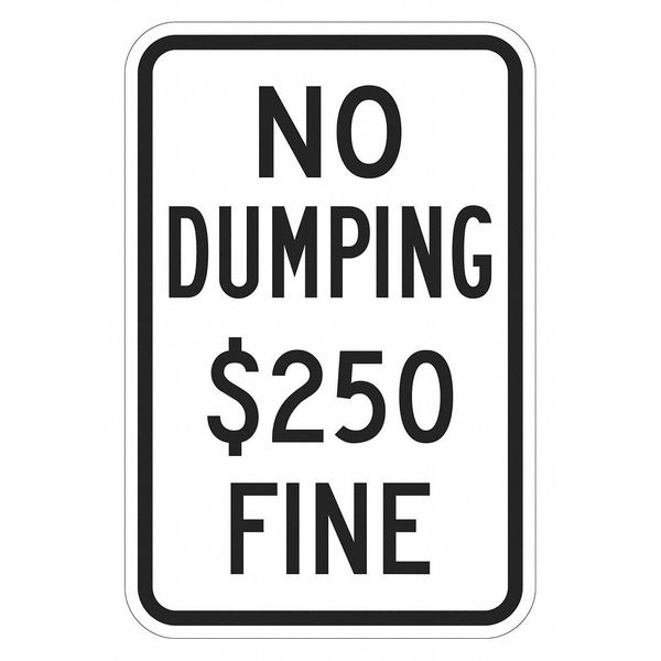 Facility Sign, 18 in H, 12 in W, Aluminum, Vertical Rectangle, English, T1-1704-DG_12x18