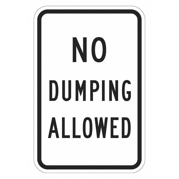 Facility Sign, 18 in H, 12 in W, Aluminum, Vertical Rectangle, English, T1-1709-EG_12x18