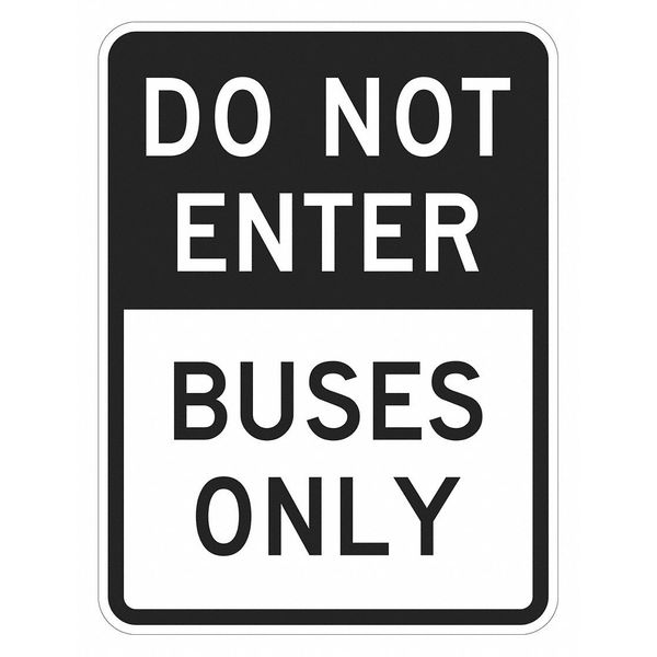 Do Not Enter & Wrong Way Traffic Sign, 18 in H, 12 in W, Aluminum, Vertical, T1-1873-EG_12x18