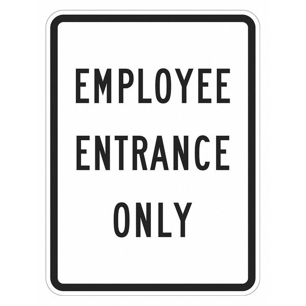 Entrance Sign, 18 in H, 12 in W, Aluminum, Vertical Rectangle, English, T1-1884-HI_12x18