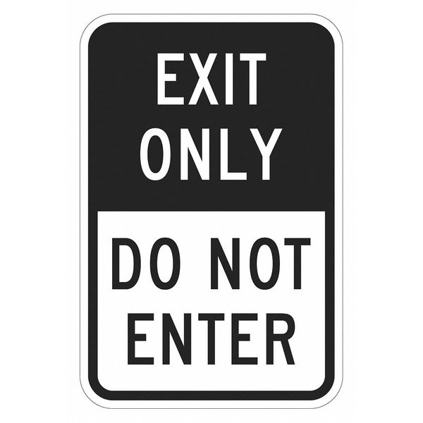 Exit Sign For Parking Lots, 18 in H, 12 in W, Aluminum, Vertical Rectangle, T1-1911-EG_12x18