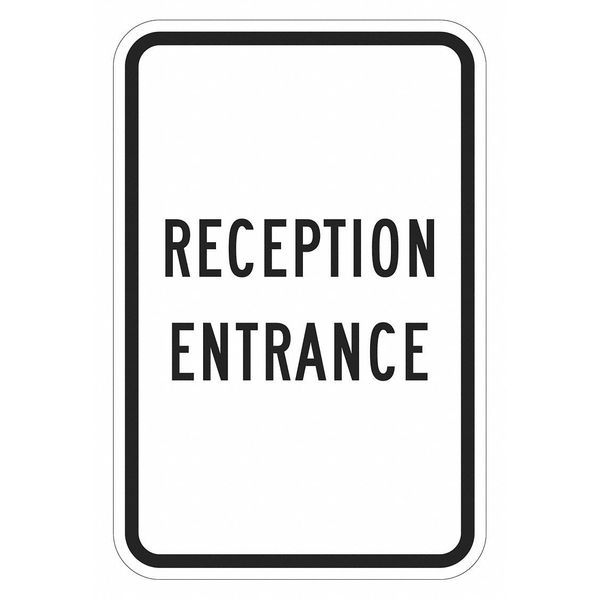 Facility Sign, 18 in H, 12 in W, Aluminum, Vertical Rectangle, English, T1-1929-DG_12x18