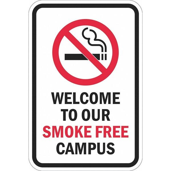 Facility Sign, 18 in H, 12 in W, Aluminum, Vertical Rectangle, English, T1-1094-DG_12x18