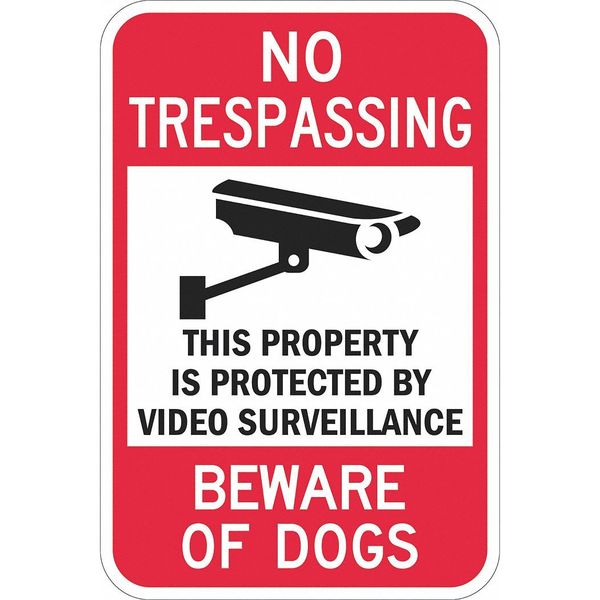 Facility Sign, 18 in H, 12 in W, Aluminum, Vertical Rectangle, English, T1-1095-DG_12x18
