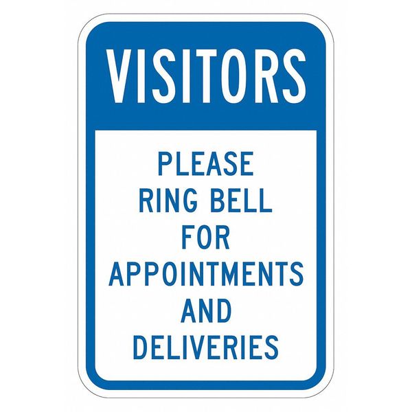 Informational Sign, 18 in H, 12 in W, Aluminum, Vertical Rectangle, English, T1-6125-HI_12x18