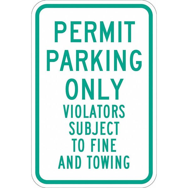 Permit Parking Sign, 18