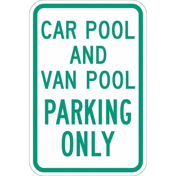 Car Pool Parking Sign, 18