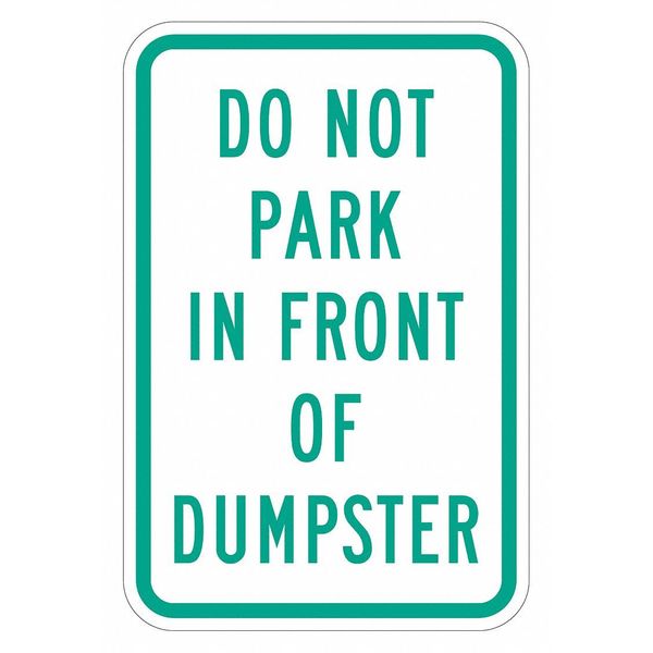 Dumpster No Parking Sign, 18