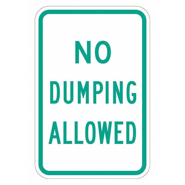 Facility Sign, 18 in H, 12 in W, Aluminum, Vertical Rectangle, English, T1-1708-HI_12x18