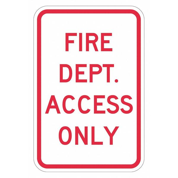 Facility Sign, 18 in H, 12 in W, Aluminum, Vertical Rectangle, English, T1-1822-DG_12x18