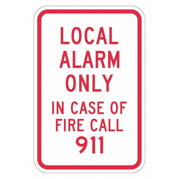 Facility Sign, 18 in H, 12 in W, Aluminum, Vertical Rectangle, English, T1-1839-EG_12x18