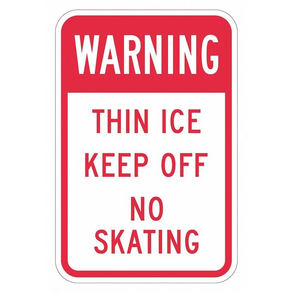 Facility Sign, 18 in H, 12 in W, Aluminum, Vertical Rectangle, English, T1-1443-EG_12x18