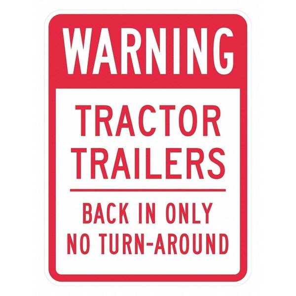 No Trucks Traffic Sign, 18 in H, 12 in W, Aluminum, Vertical Rectangle, English, T1-1447-DG_12x18