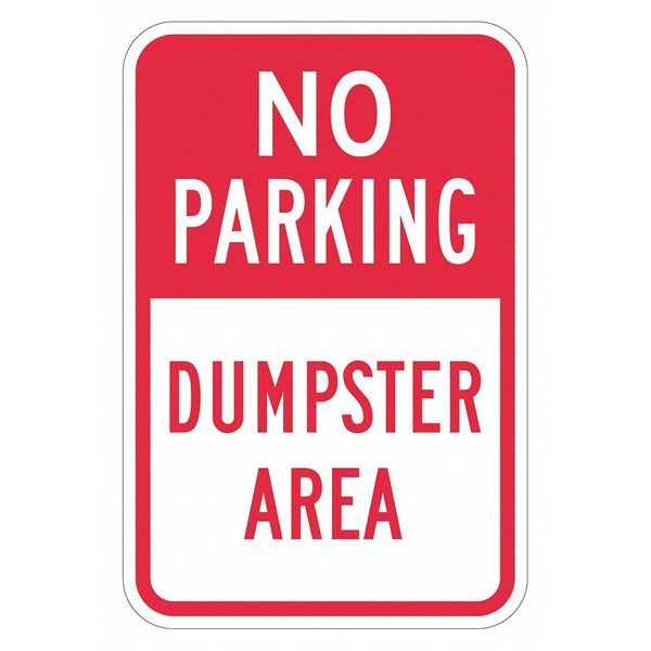 Dumpster No Parking Sign, 18