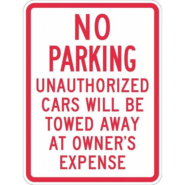 Tow Zone No Parking Sign, 18