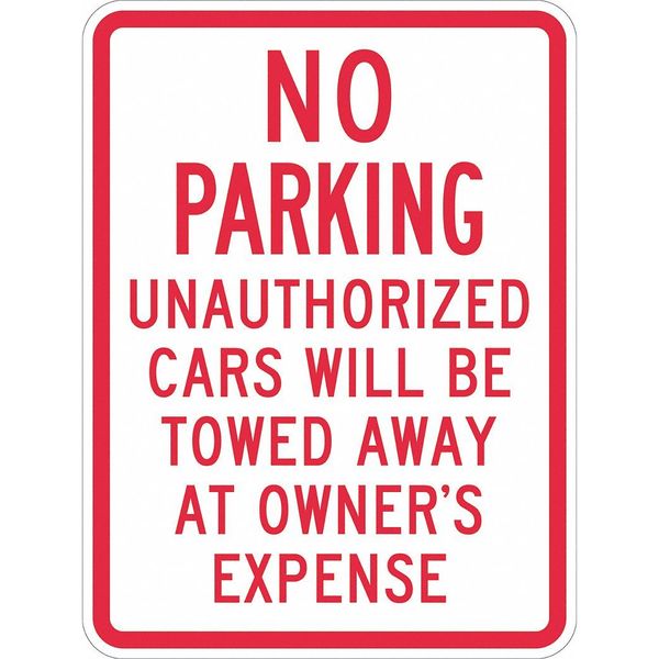 Tow Zone No Parking Sign, 24