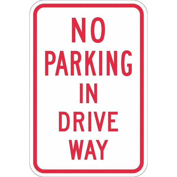 No Parking In Driveway Sign, 18