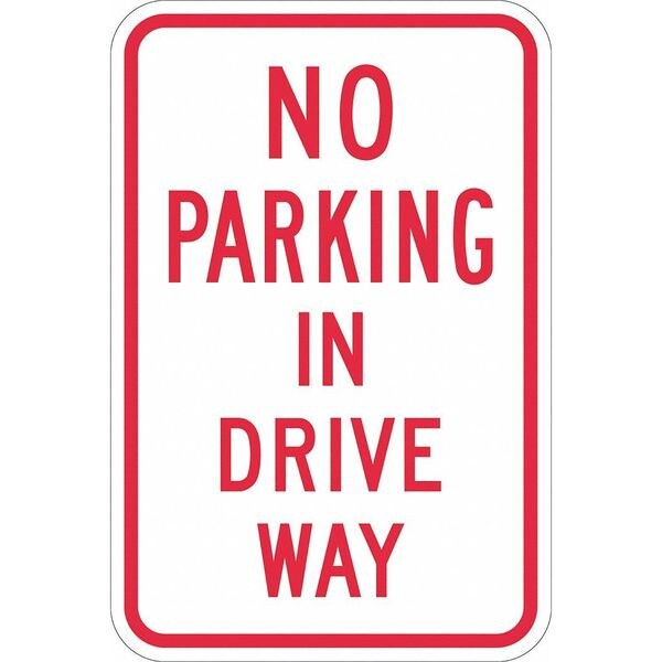 No Parking In Driveway Sign, 18