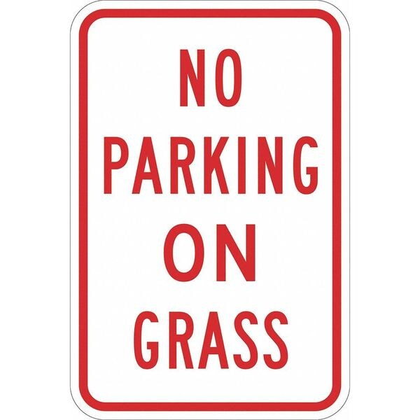 No Parking On Grass Sign, 18