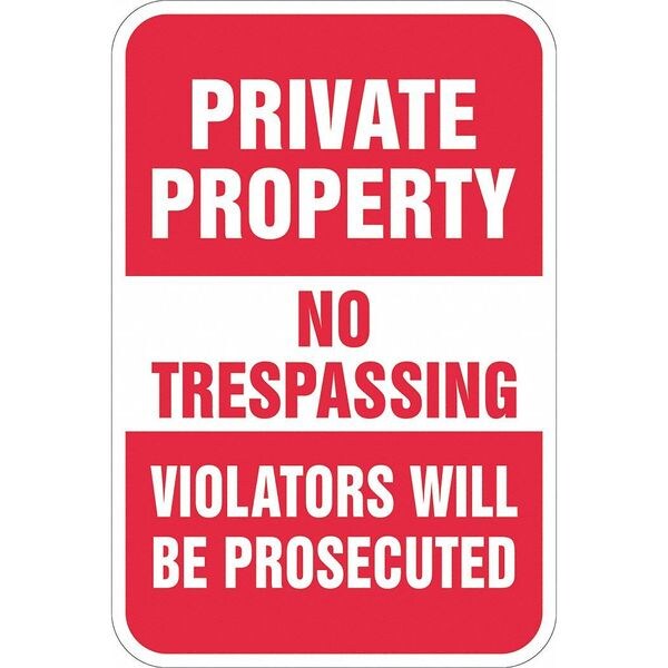 Facility Sign, 18 in H, 12 in W, Aluminum, Rectangle, English, T1-1162-EG_12x18