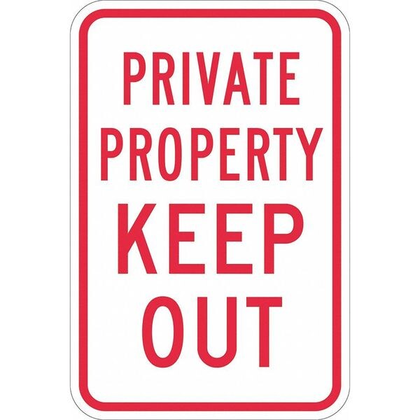 Facility Sign, 18 in H, 12 in W, Aluminum, Vertical Rectangle, English, T1-1168-DG_12x18