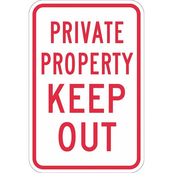 Facility Sign, 18 in H, 12 in W, Aluminum, Vertical Rectangle, English, T1-1168-EG_12x18
