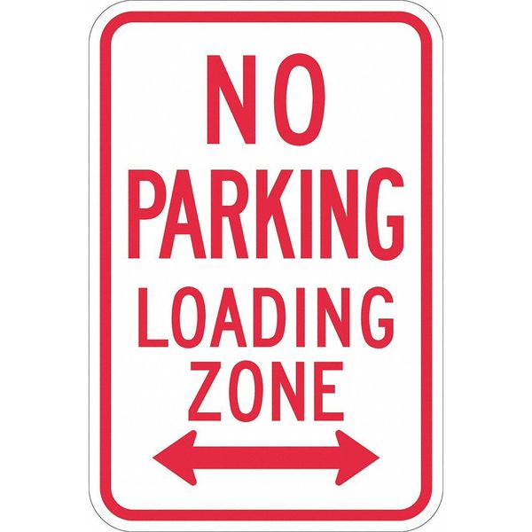 No Parking Loading Zone Sign, 18