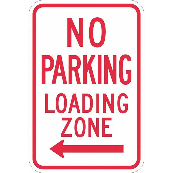 No Parking Loading Zone Sign, 18
