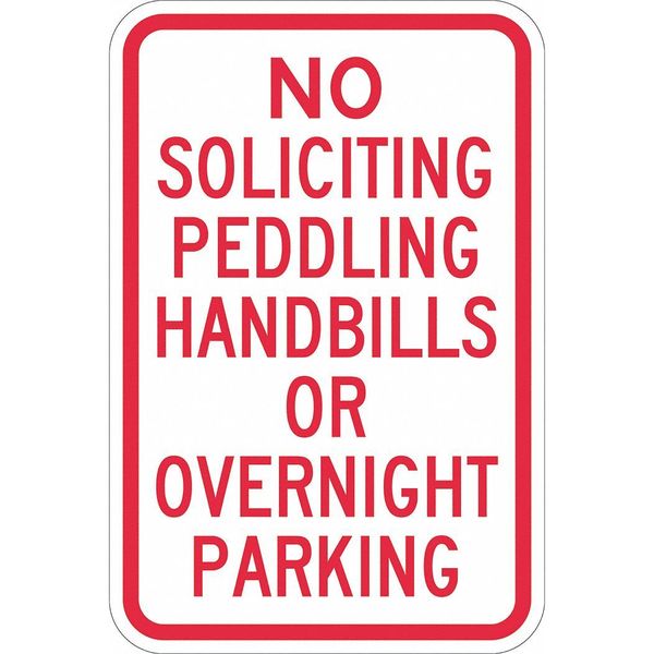 No Overnight Parking Sign, 18