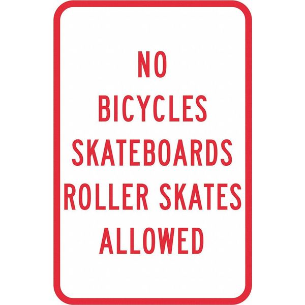 Facility Sign, 18 in H, 12 in W, Aluminum, Vertical Rectangle, English, T1-1238-EG_12x18