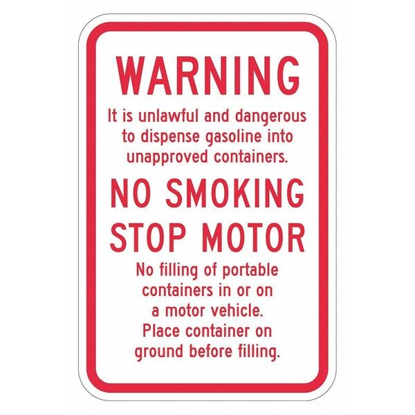 Facility Sign, 18 in H, 12 in W, Aluminum, Vertical Rectangle, English, T1-1416-EG_12x18