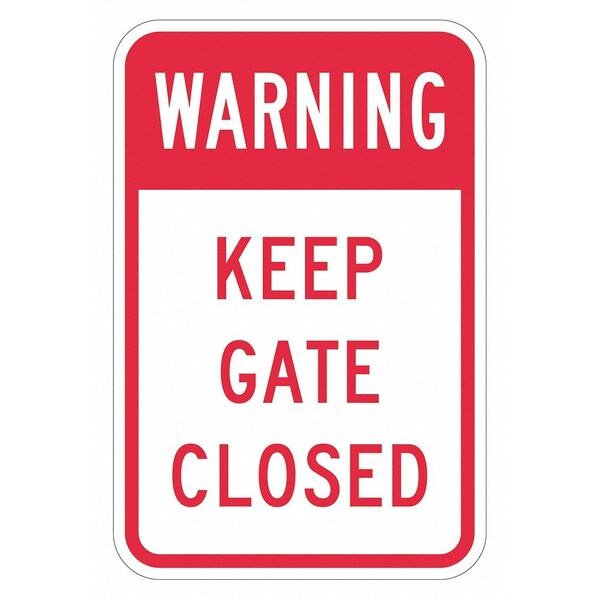 Warning Sign, 18 in H, 12 in W, Aluminum, Vertical Rectangle, English, T1-1417-HI_12x18