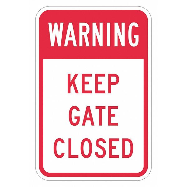 Facility Sign, 18 in H, 12 in W, Aluminum, Vertical Rectangle, English, T1-1417-EG_12x18