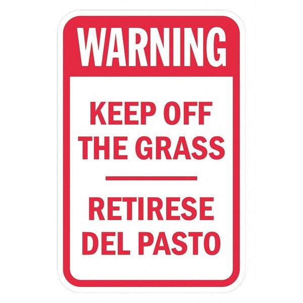 Facility Sign, 18 in H, 12 in W, Aluminum, Vertical Rectangle, English, Spanish, T1-1418-EG_12x18