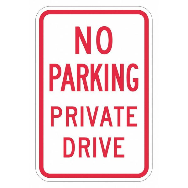 Driveway No Parking Sign, 18