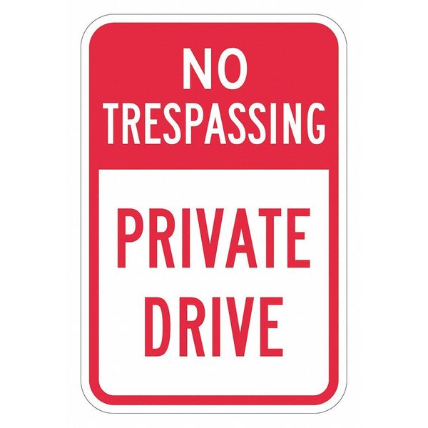 Facility Sign, 18 in H, 12 in W, Aluminum, Vertical Rectangle, English, T1-3125-DG_12x18