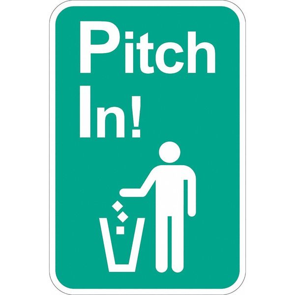 Informational Sign, 18 in H, 12 in W, Aluminum, Vertical Rectangle, English, T1-1121-EG_12x18