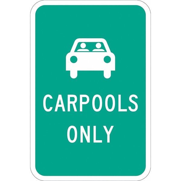 Car Pool Parking Sign, 18