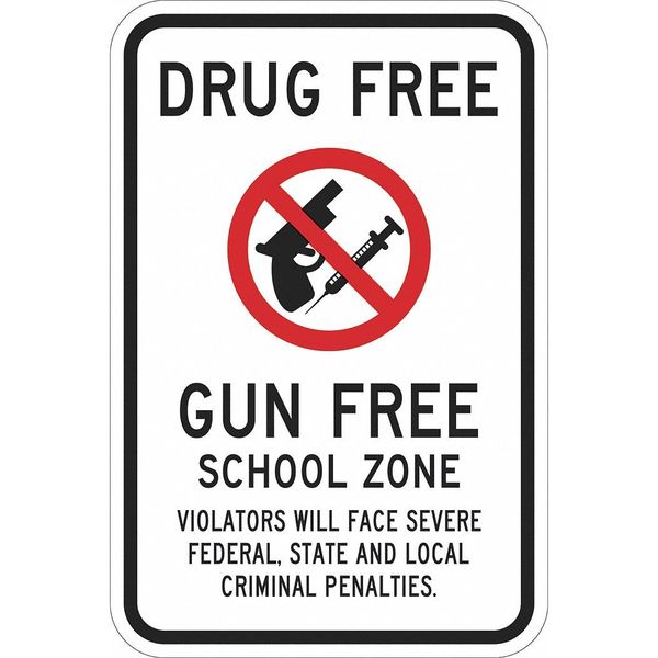 Facility Sign, 18 in H, 12 in W, Aluminum, Vertical Rectangle, English, T1-1118-EG_12x18