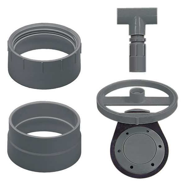 Backwater Valve, 3 In., PVC, 120 Deg F