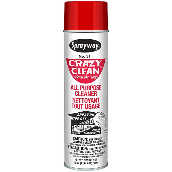 All Purpose Cleaner, Crazy Clean, Multi-Surface Interior Vehicle Cleaner, Aerosol Can, 20 oz,