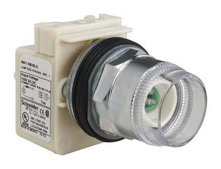 Illuminated Push Button Operator, 30 mm, Green
