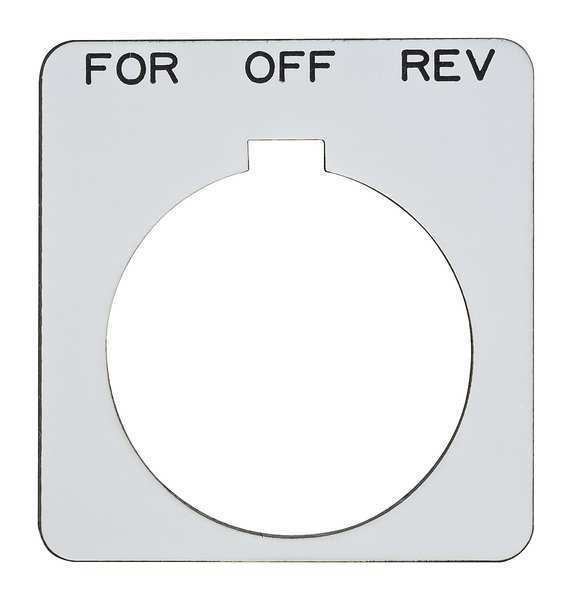 Legend Plate, Square, For.-Off-Rev., White