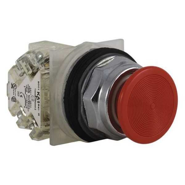 Non-Illuminated Push Button, 30 mm, 1NO/1NC, Red