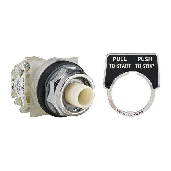 Non-Illuminated Push Button, 30 mm, 1NO/1NC, No Cap