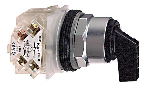 Non-Illum Switch, 2NO/2NC, Ext Lvr, 3P, Blk