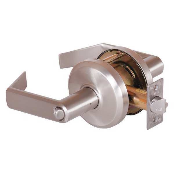 Door Lever Lockset, Satin Nickel